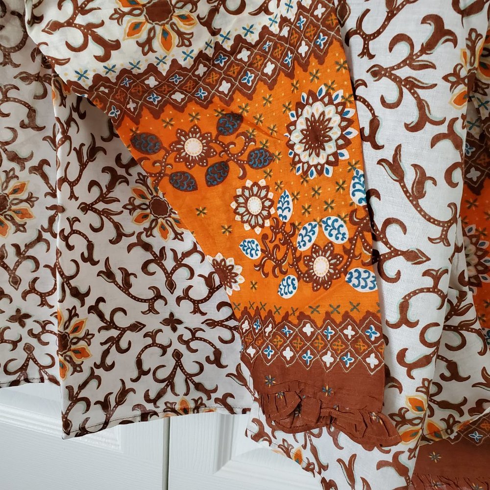 NWT House Of Harlow 1960 Puff Shoulder Floral Print Blouse - Picture 8 of 12